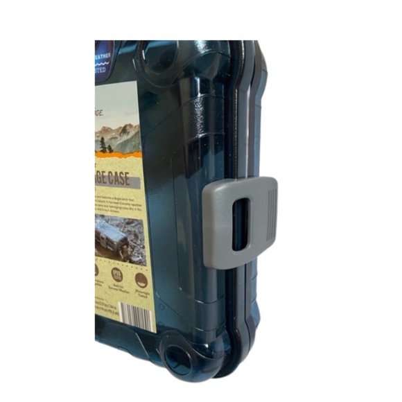 Watertight Storage Case w/Easy Grip Tether for Outdoor Protection. Blue  NWT - Picture 2 of 9